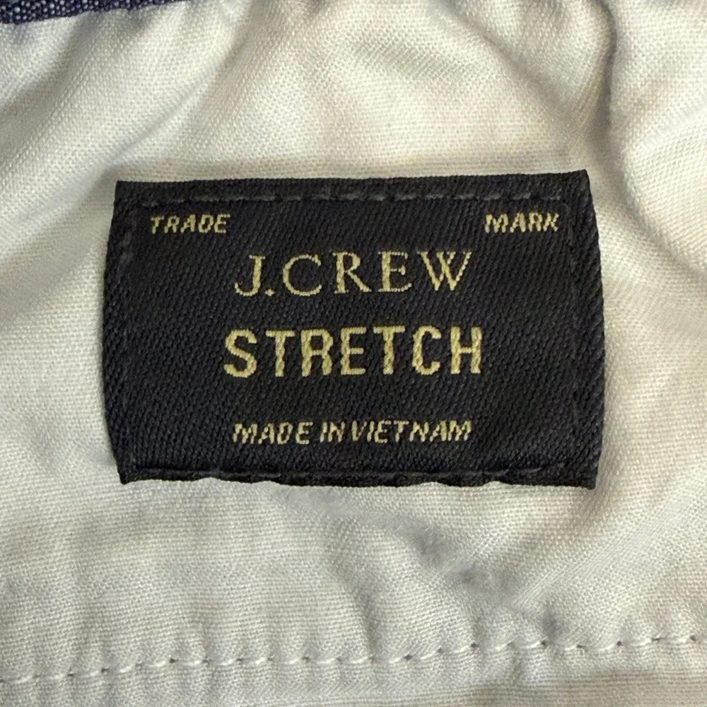 J.Crew Jogger CHAMBRAY Blue Pants Mens 32x30 Cotton Stretch Elastic Waist Casual